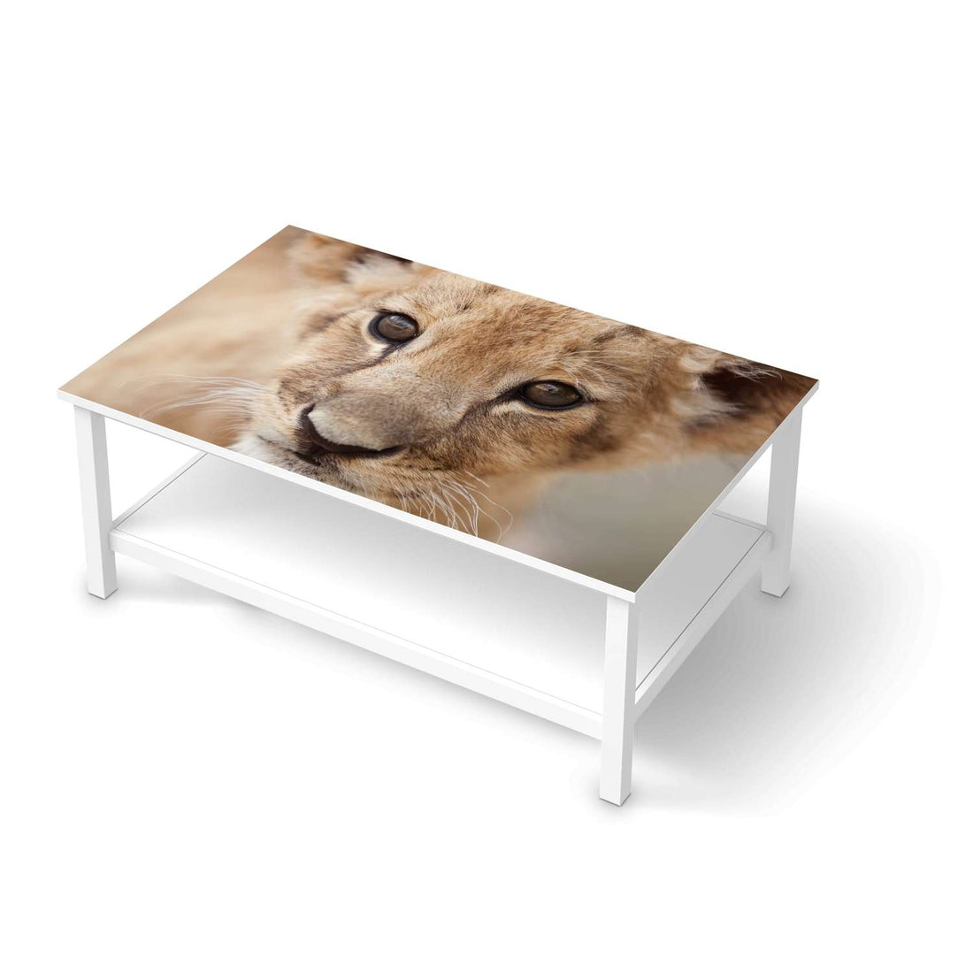 Möbelfolie Simba - IKEA Hemnes Couchtisch 118x75 cm  - weiss