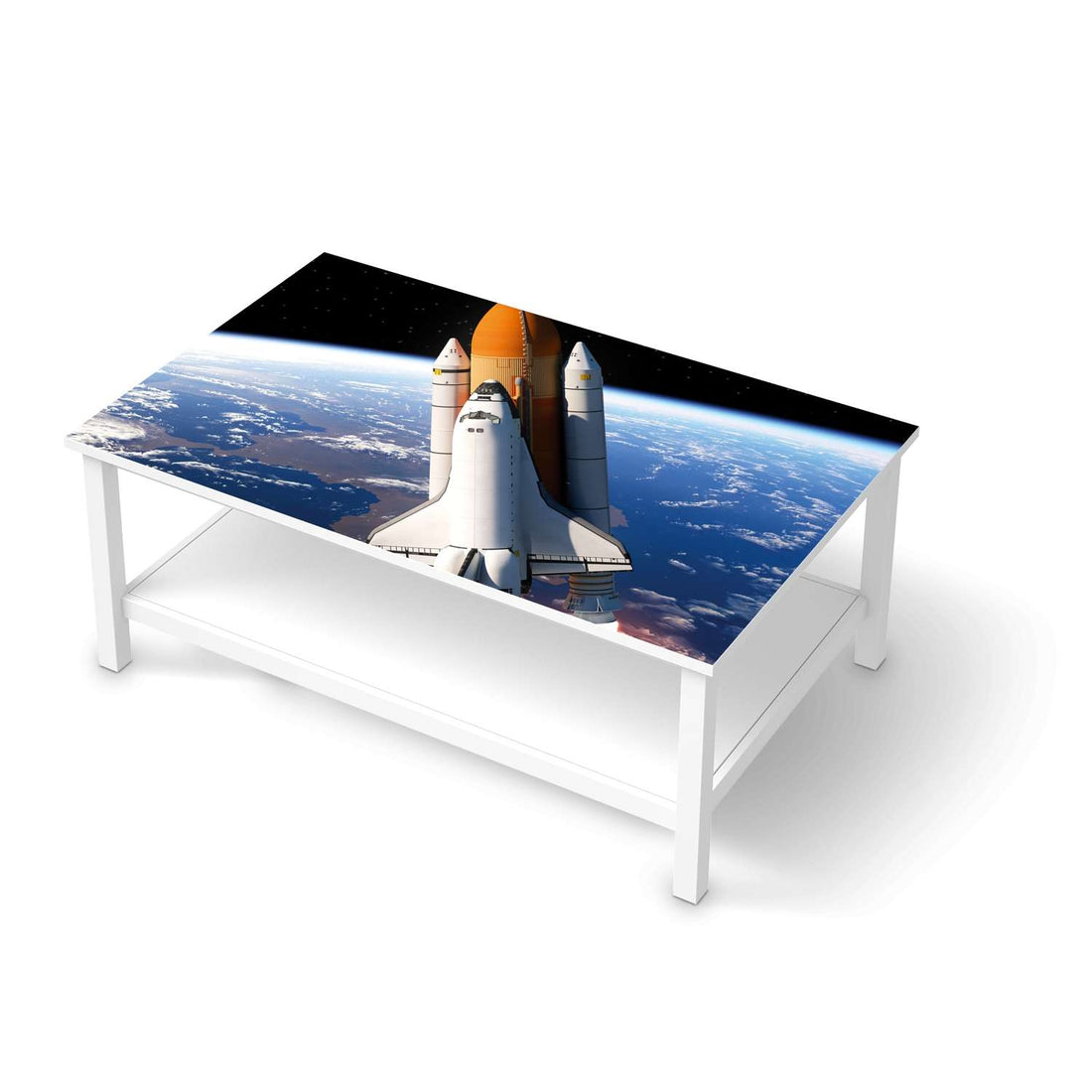 Möbelfolie Space Traveller - IKEA Hemnes Couchtisch 118x75 cm  - weiss