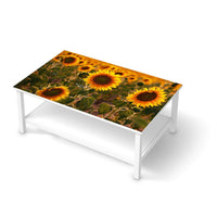 Möbelfolie Sunflowers - IKEA Hemnes Couchtisch 118x75 cm  - weiss