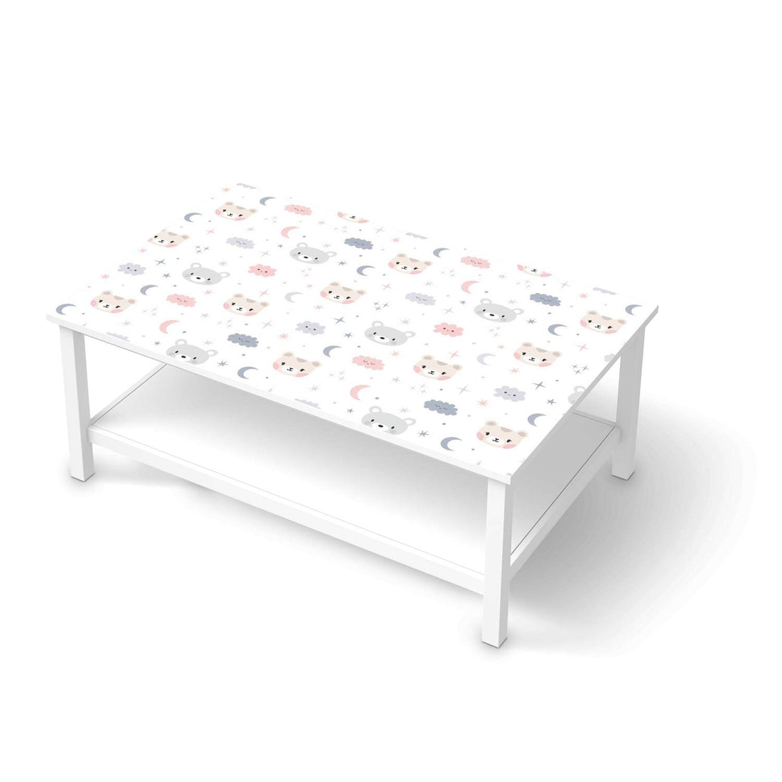Möbelfolie Sweet Dreams - IKEA Hemnes Couchtisch 118x75 cm  - weiss
