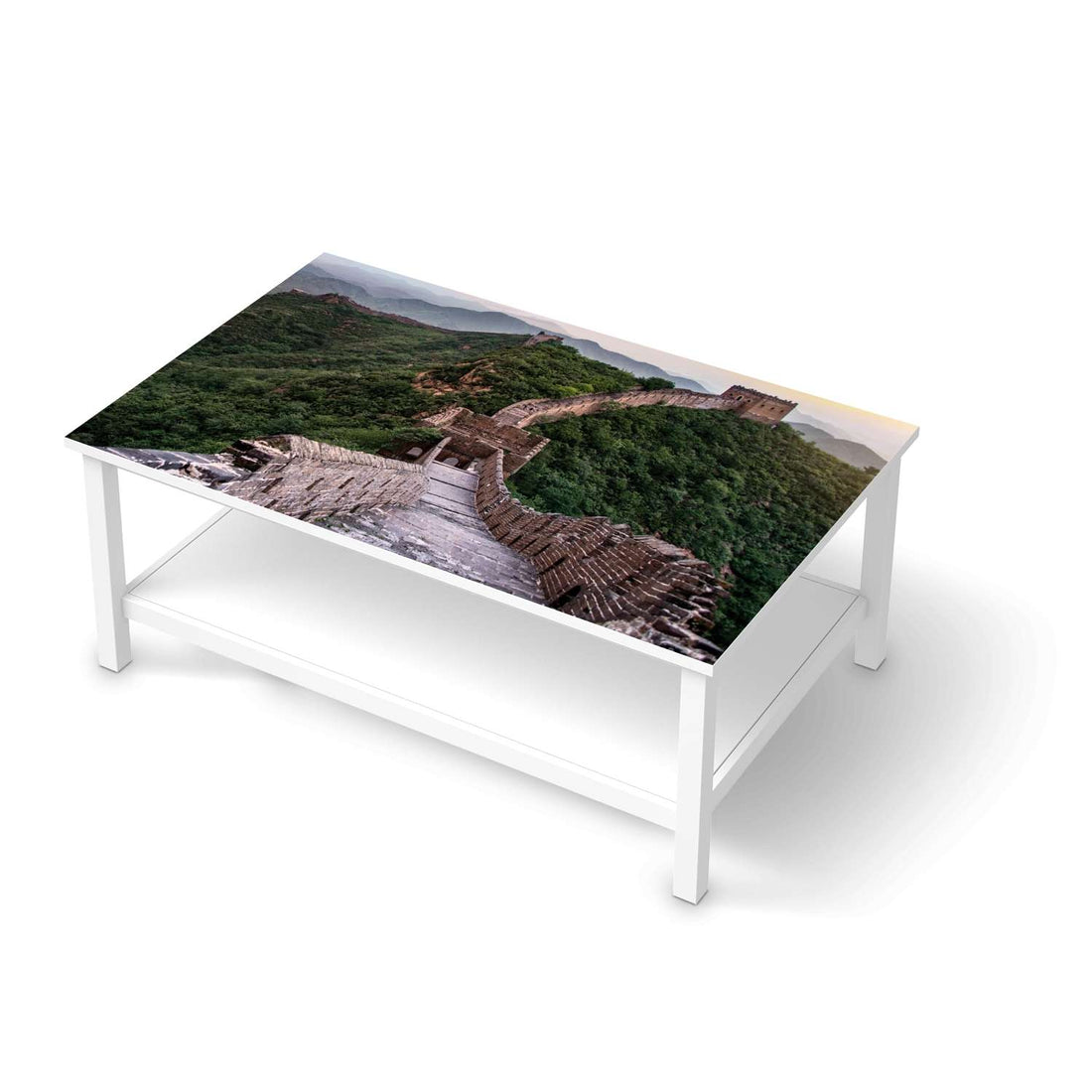 Möbelfolie The Great Wall - IKEA Hemnes Couchtisch 118x75 cm  - weiss