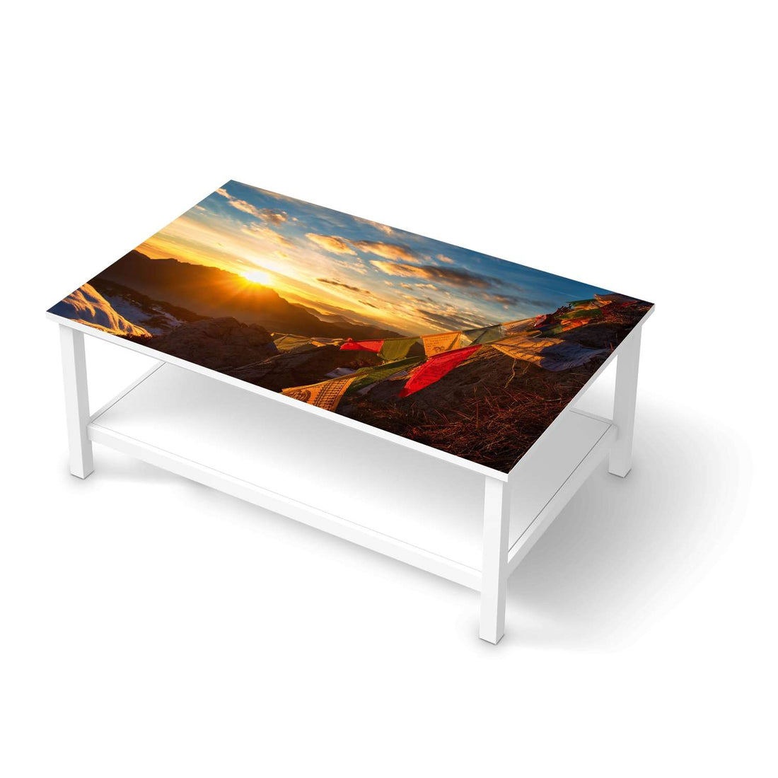 Möbelfolie Tibet - IKEA Hemnes Couchtisch 118x75 cm  - weiss