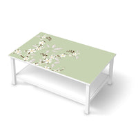 Möbelfolie White Blossoms - IKEA Hemnes Couchtisch 118x75 cm  - weiss