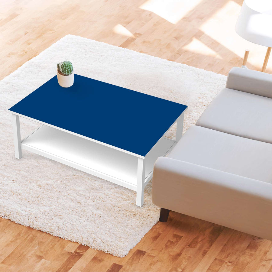 Möbelfolie Blau Dark - IKEA Hemnes Couchtisch 118x75 cm - Wohnzimmer