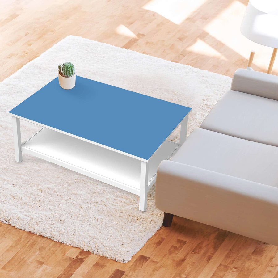 Möbelfolie Blau Light - IKEA Hemnes Couchtisch 118x75 cm - Wohnzimmer