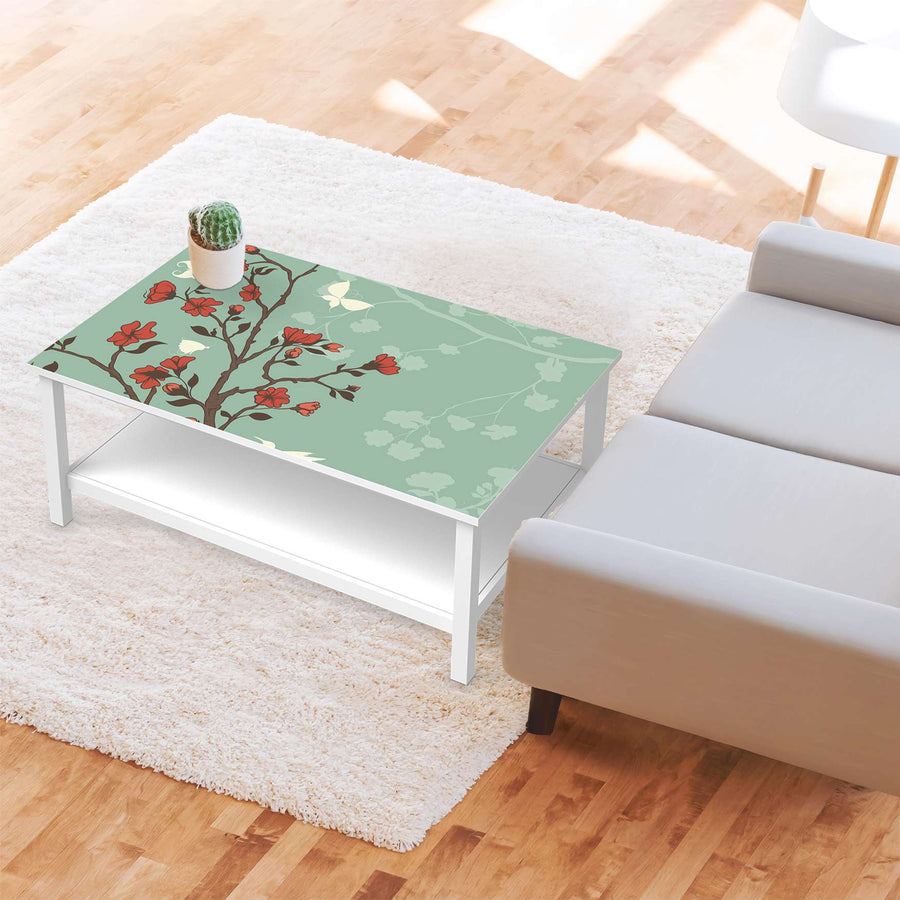 Möbelfolie Blütenzauber - IKEA Hemnes Couchtisch 118x75 cm - Wohnzimmer