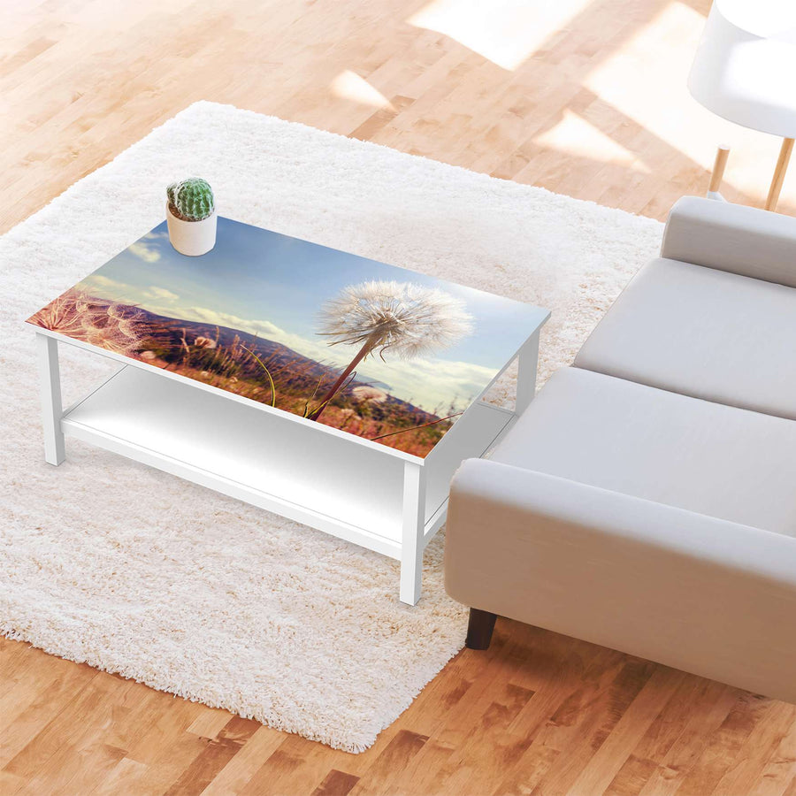Möbelfolie Dandelion - IKEA Hemnes Couchtisch 118x75 cm - Wohnzimmer