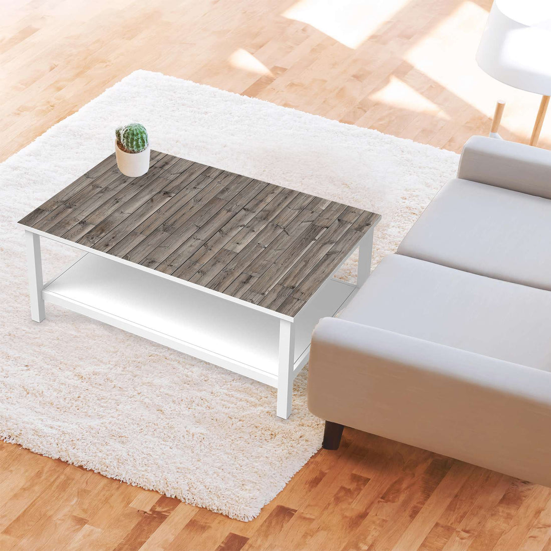 Möbelfolie Dark washed - IKEA Hemnes Couchtisch 118x75 cm - Wohnzimmer