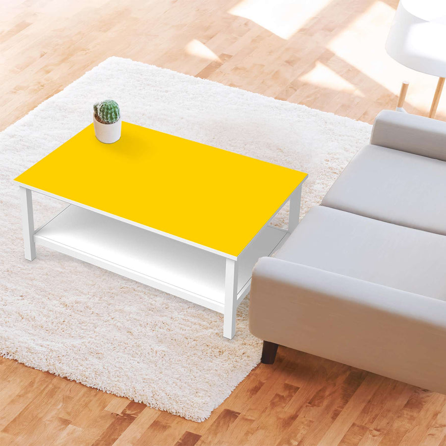 Möbelfolie Gelb Dark - IKEA Hemnes Couchtisch 118x75 cm - Wohnzimmer