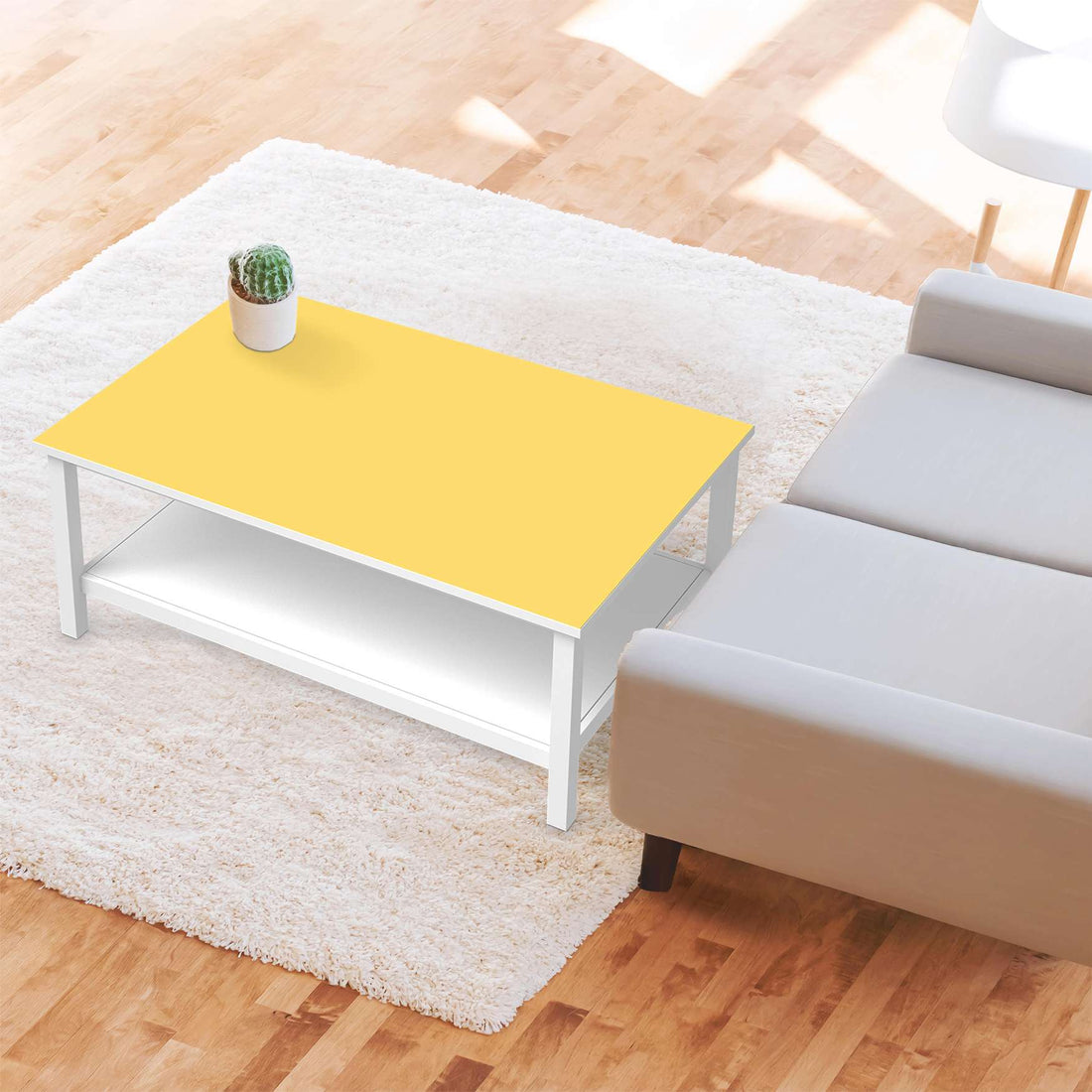 Möbelfolie Gelb Light - IKEA Hemnes Couchtisch 118x75 cm - Wohnzimmer