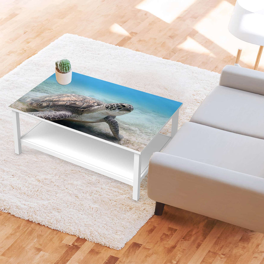 Möbelfolie Green Sea Turtle - IKEA Hemnes Couchtisch 118x75 cm - Wohnzimmer