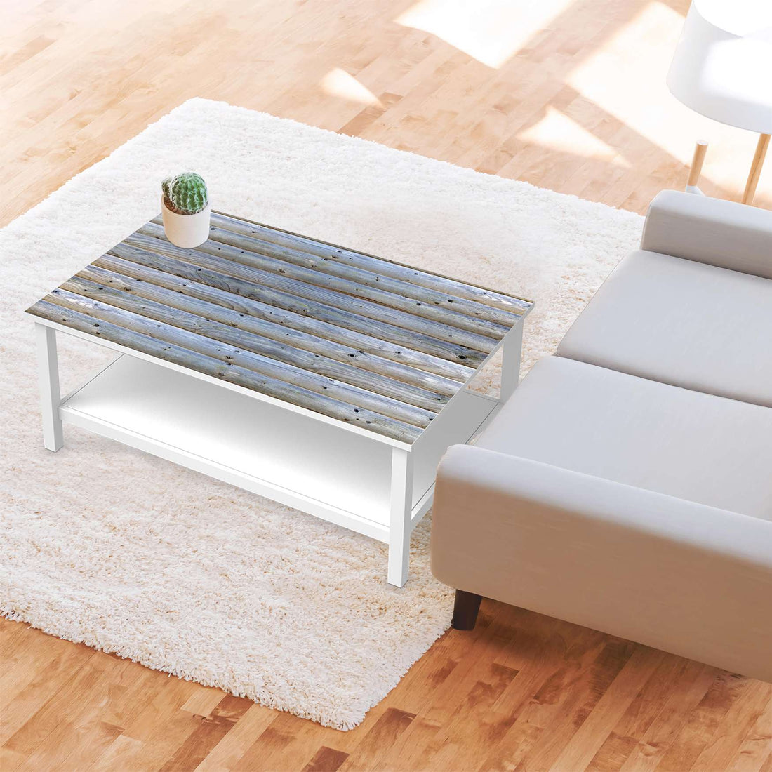 Möbelfolie Greyhound - IKEA Hemnes Couchtisch 118x75 cm - Wohnzimmer