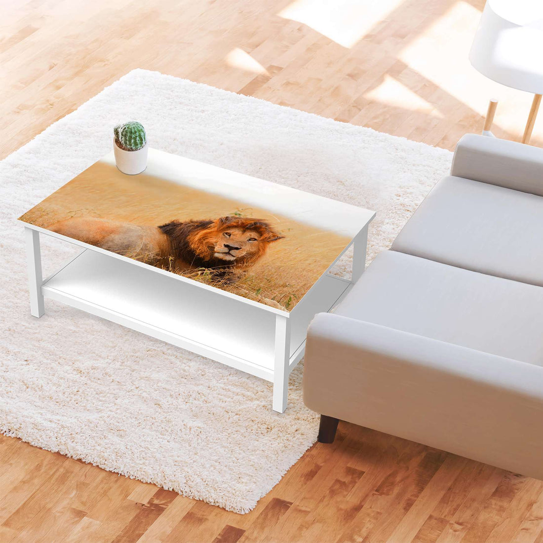 Möbelfolie Lion King - IKEA Hemnes Couchtisch 118x75 cm - Wohnzimmer