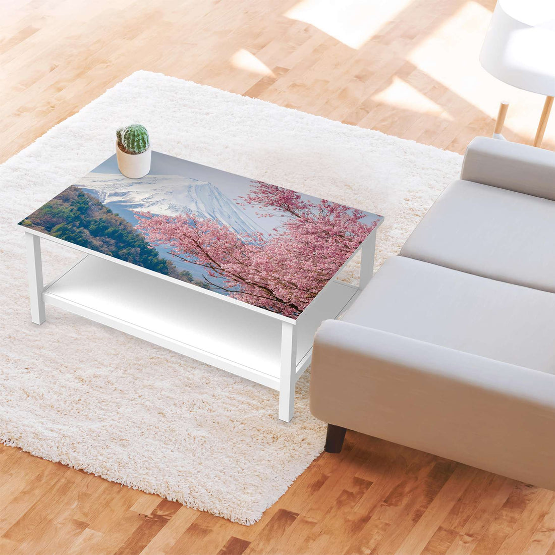 Möbelfolie Mount Fuji - IKEA Hemnes Couchtisch 118x75 cm - Wohnzimmer