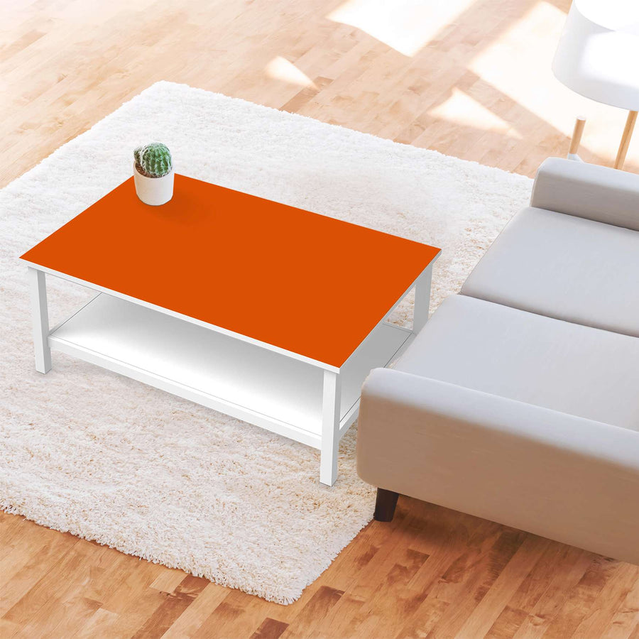 Möbelfolie Orange Dark - IKEA Hemnes Couchtisch 118x75 cm - Wohnzimmer