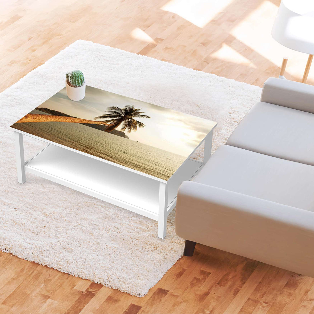 Möbelfolie Paradise - IKEA Hemnes Couchtisch 118x75 cm - Wohnzimmer