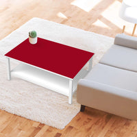 Möbelfolie Rot Dark - IKEA Hemnes Couchtisch 118x75 cm - Wohnzimmer