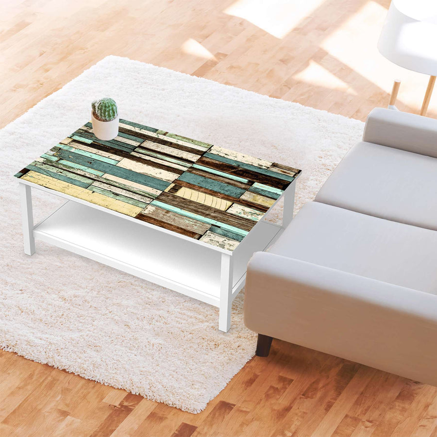 Möbelfolie Schiffsbruch - IKEA Hemnes Couchtisch 118x75 cm - Wohnzimmer