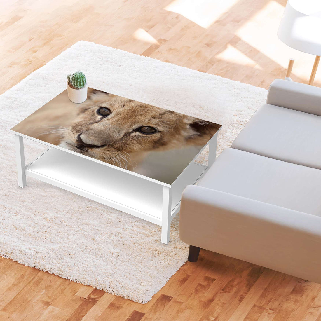 Möbelfolie Simba - IKEA Hemnes Couchtisch 118x75 cm - Wohnzimmer