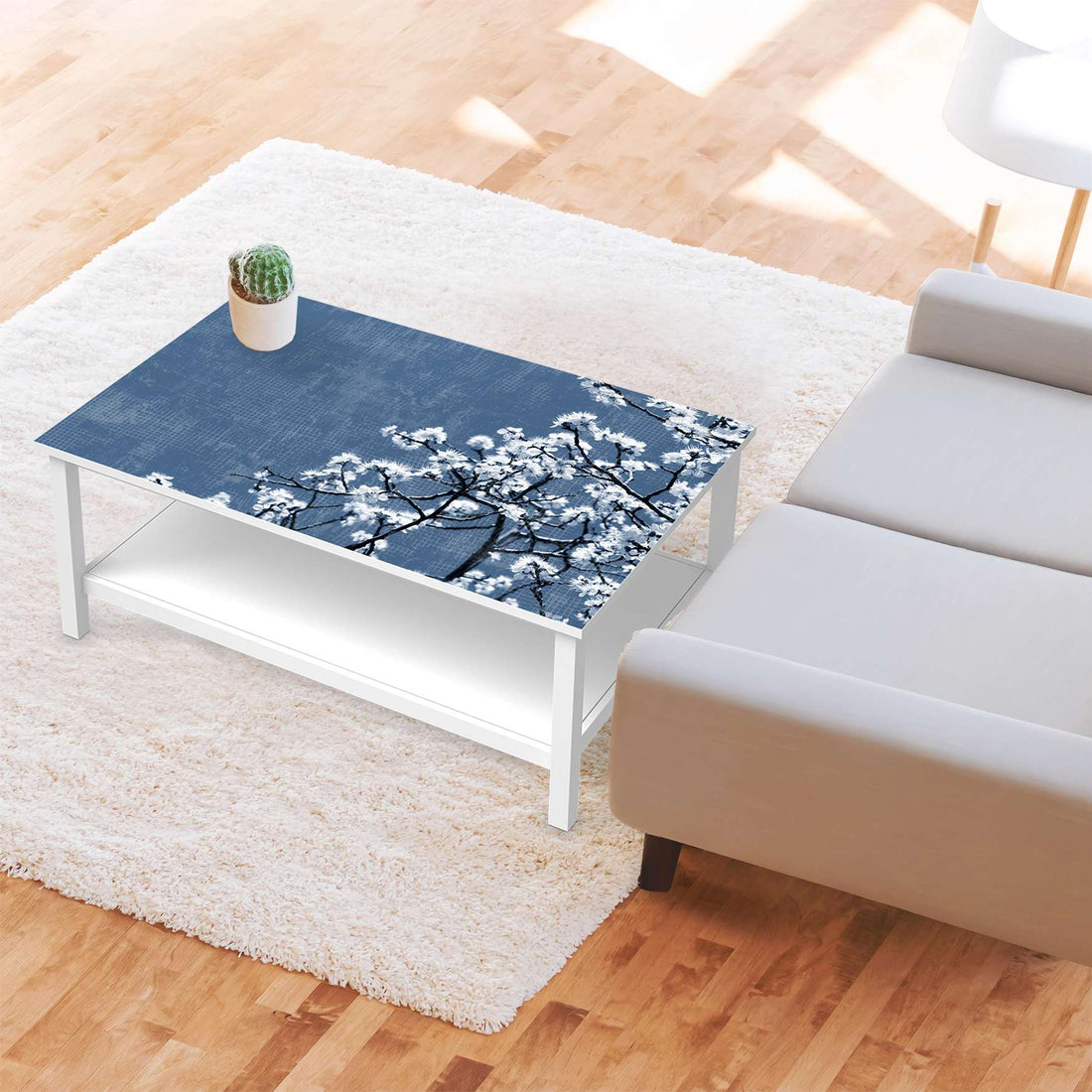Möbelfolie Spring Tree - IKEA Hemnes Couchtisch 118x75 cm - Wohnzimmer