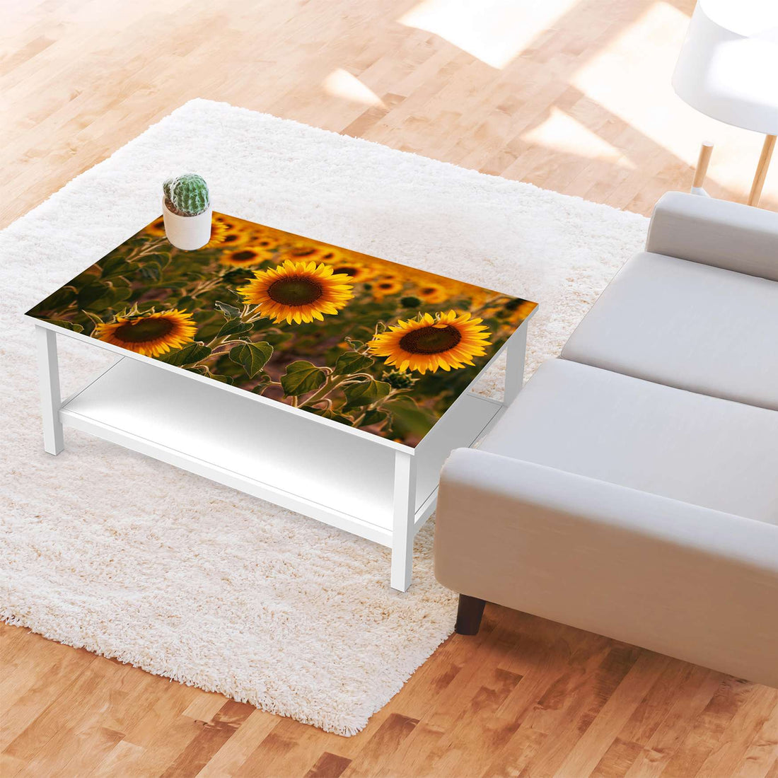 Möbelfolie Sunflowers - IKEA Hemnes Couchtisch 118x75 cm - Wohnzimmer