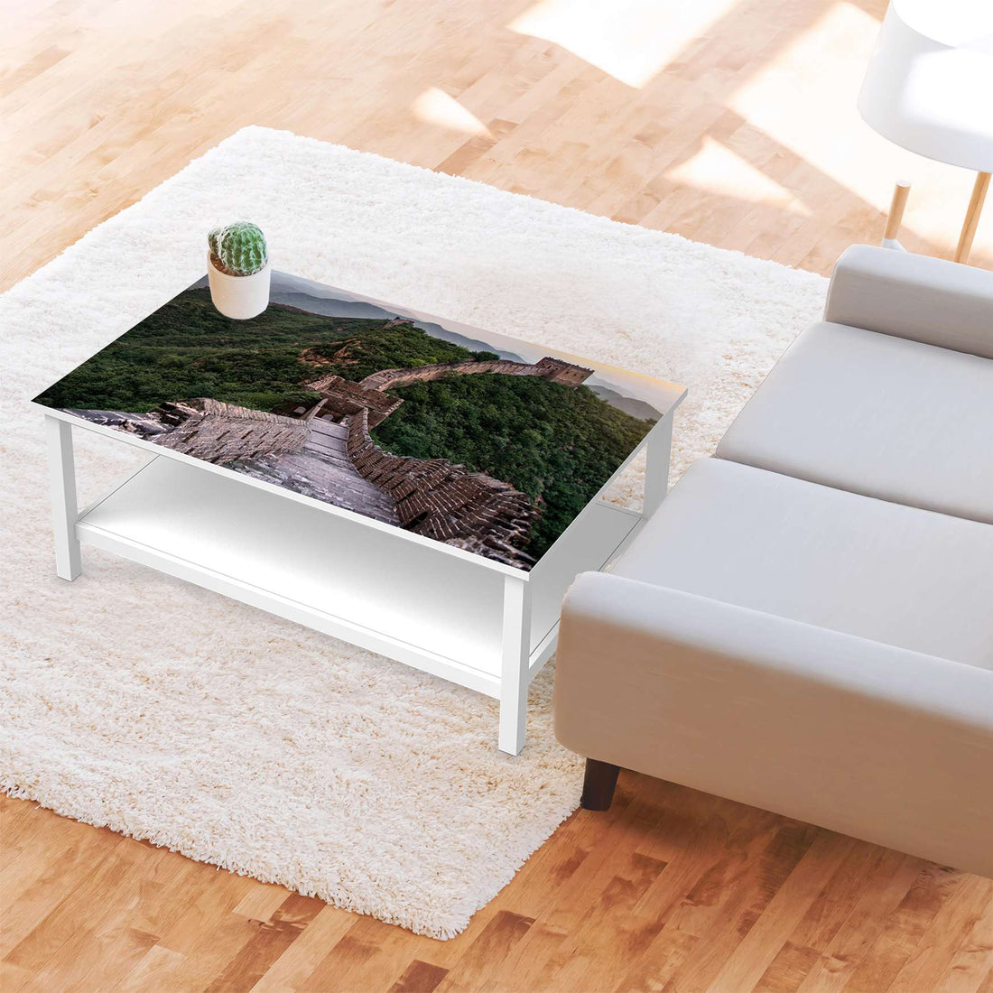 Möbelfolie The Great Wall - IKEA Hemnes Couchtisch 118x75 cm - Wohnzimmer