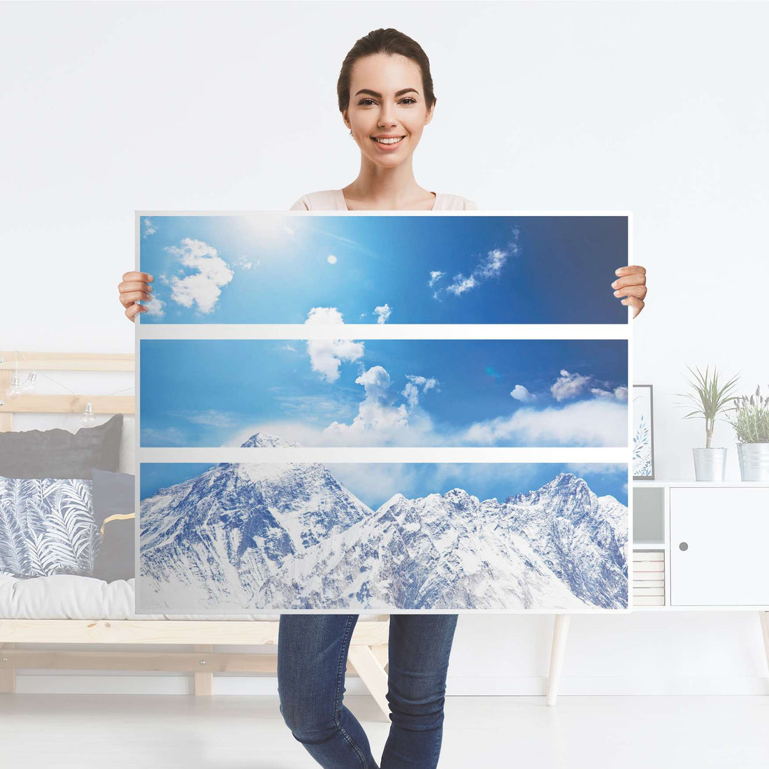 Möbelfolie Everest - IKEA Hemnes Kommode 3 Schubladen - Folie
