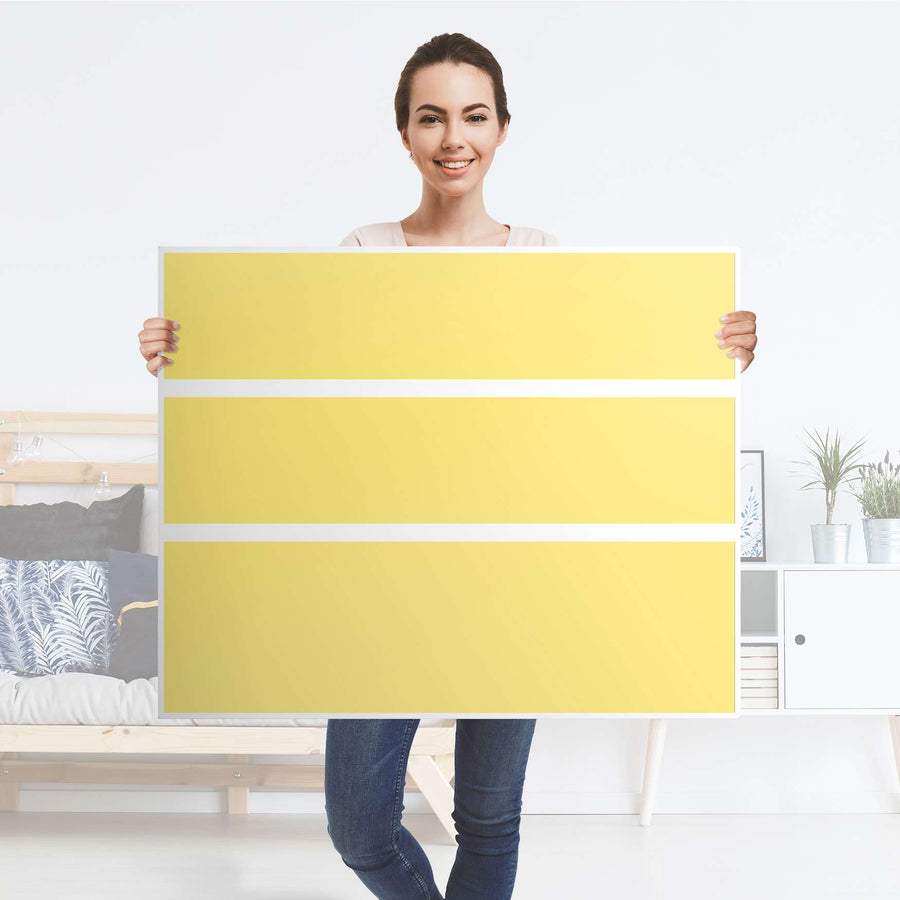Möbelfolie Gelb Light - IKEA Hemnes Kommode 3 Schubladen - Folie