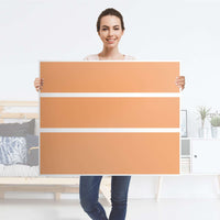 Möbelfolie Orange Light - IKEA Hemnes Kommode 3 Schubladen - Folie