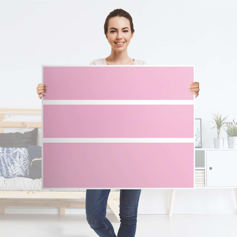 Möbelfolie Pink Light - IKEA Hemnes Kommode 3 Schubladen - Folie