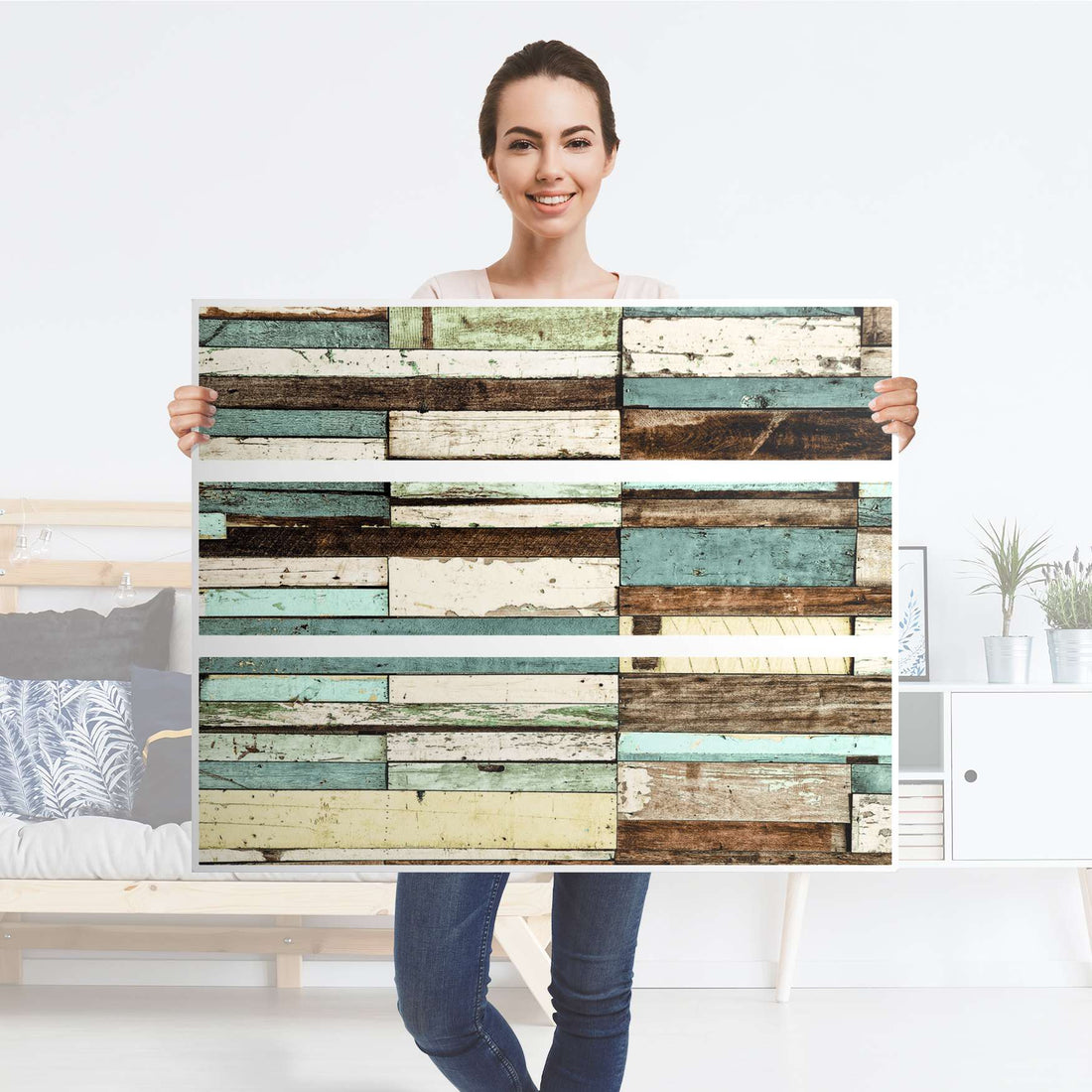 Möbelfolie Schiffsbruch - IKEA Hemnes Kommode 3 Schubladen - Folie