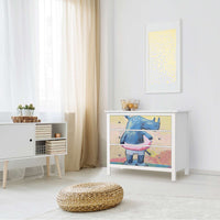 Möbelfolie Nashorn - IKEA Hemnes Kommode 3 Schubladen - Kinderzimmer