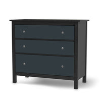 Möbelfolie Blaugrau Dark - IKEA Hemnes Kommode 3 Schubladen - schwarz