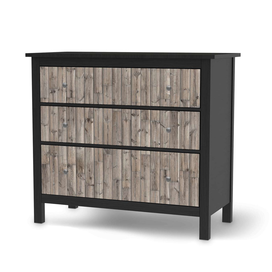 Möbelfolie Dark washed - IKEA Hemnes Kommode 3 Schubladen - schwarz