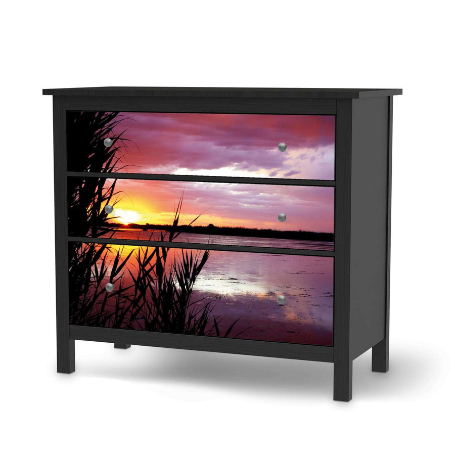 Möbelfolie Dream away - IKEA Hemnes Kommode 3 Schubladen - schwarz