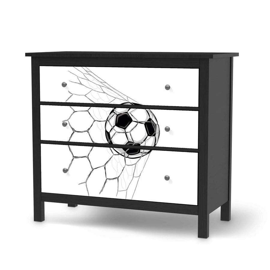 Möbelfolie Eingenetzt - IKEA Hemnes Kommode 3 Schubladen - schwarz