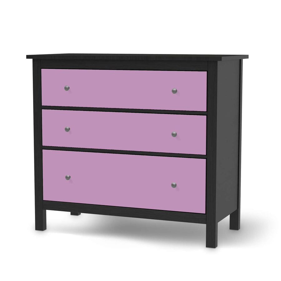 Möbelfolie Flieder Light - IKEA Hemnes Kommode 3 Schubladen - schwarz