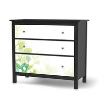Möbelfolie Flower Light - IKEA Hemnes Kommode 3 Schubladen - schwarz