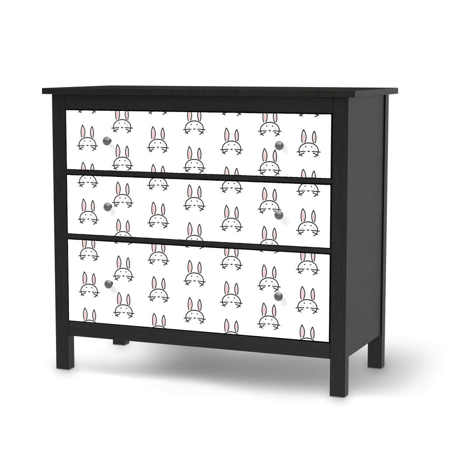 Möbelfolie Hoppel - IKEA Hemnes Kommode 3 Schubladen - schwarz