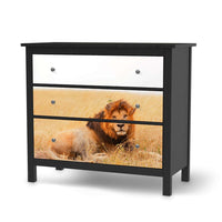 Möbelfolie Lion King - IKEA Hemnes Kommode 3 Schubladen - schwarz
