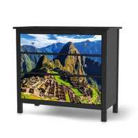 Möbelfolie Machu Picchu - IKEA Hemnes Kommode 3 Schubladen - schwarz
