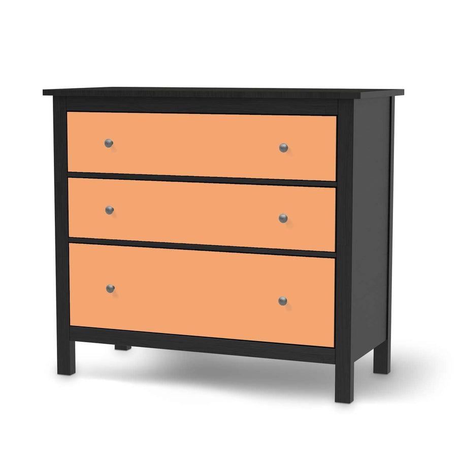 Möbelfolie Orange Light - IKEA Hemnes Kommode 3 Schubladen - schwarz