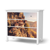 Möbelfolie Bhutans Paradise - IKEA Hemnes Kommode 3 Schubladen  - weiss