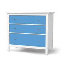 Möbelfolie Blau Light - IKEA Hemnes Kommode 3 Schubladen  - weiss