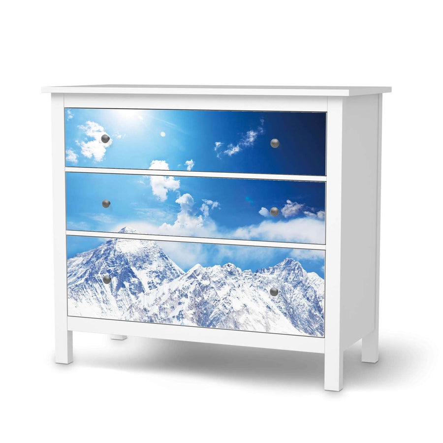 Möbelfolie Everest - IKEA Hemnes Kommode 3 Schubladen  - weiss
