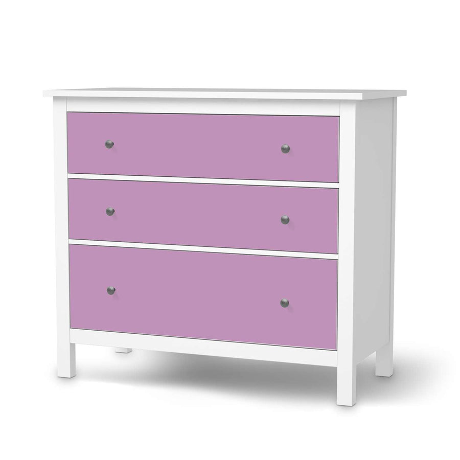 Möbelfolie Flieder Light - IKEA Hemnes Kommode 3 Schubladen  - weiss