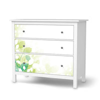 Möbelfolie Flower Light - IKEA Hemnes Kommode 3 Schubladen  - weiss