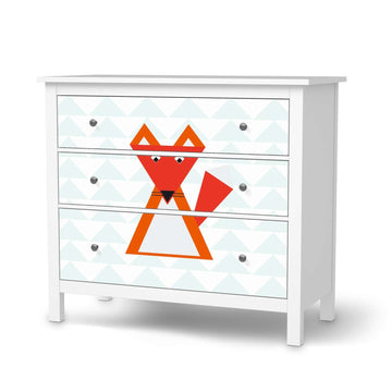 Möbelfolie Füchslein - IKEA Hemnes Kommode 3 Schubladen  - weiss