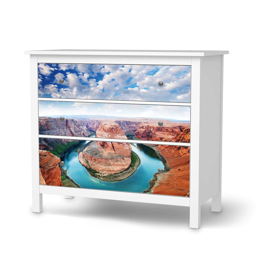 Möbelfolie Grand Canyon - IKEA Hemnes Kommode 3 Schubladen  - weiss