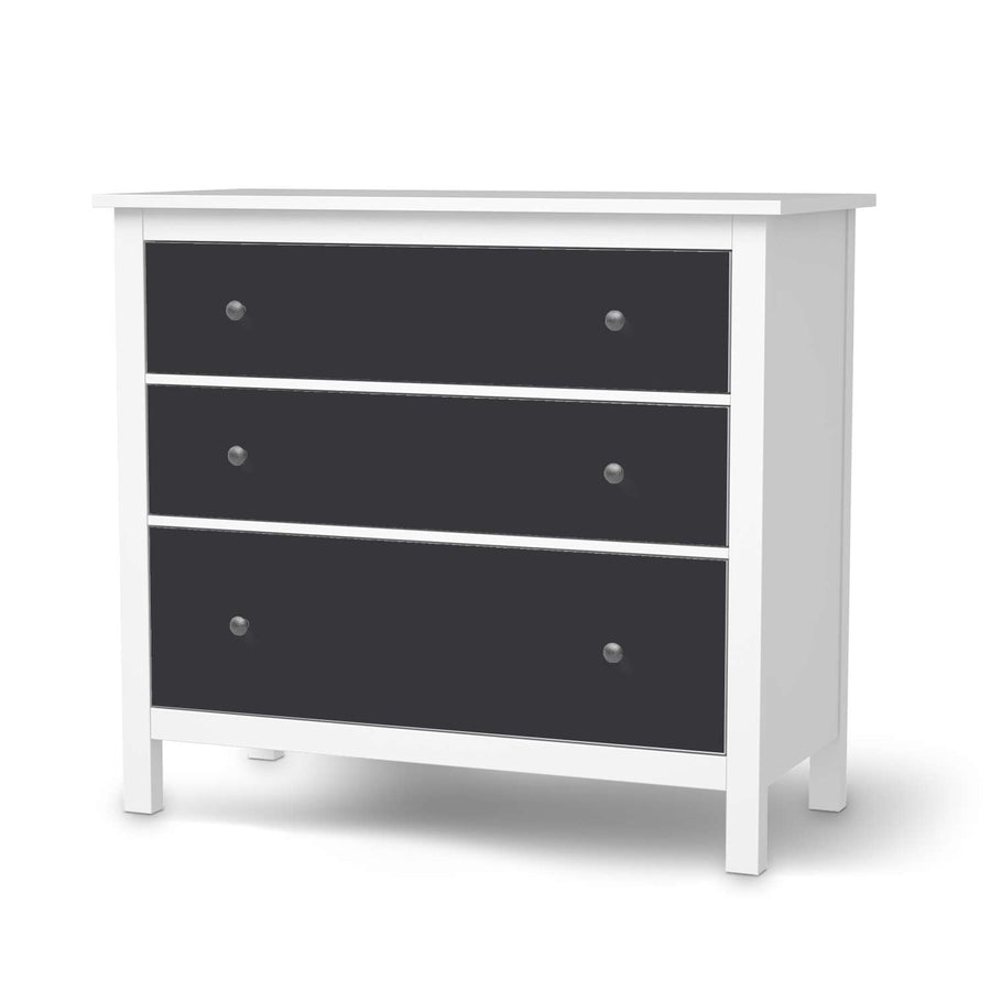 Möbelfolie Grau Dark - IKEA Hemnes Kommode 3 Schubladen  - weiss